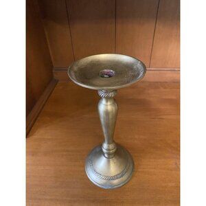 Antique Bronze or Brass Single Light Candlestick Candle Holder 9"